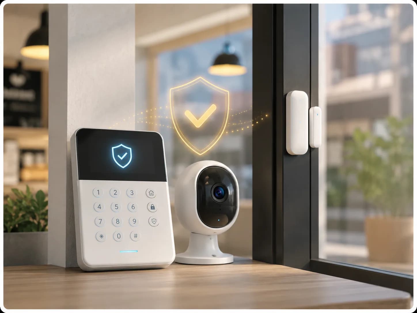 Sistema de alarma instalado en una vivienda