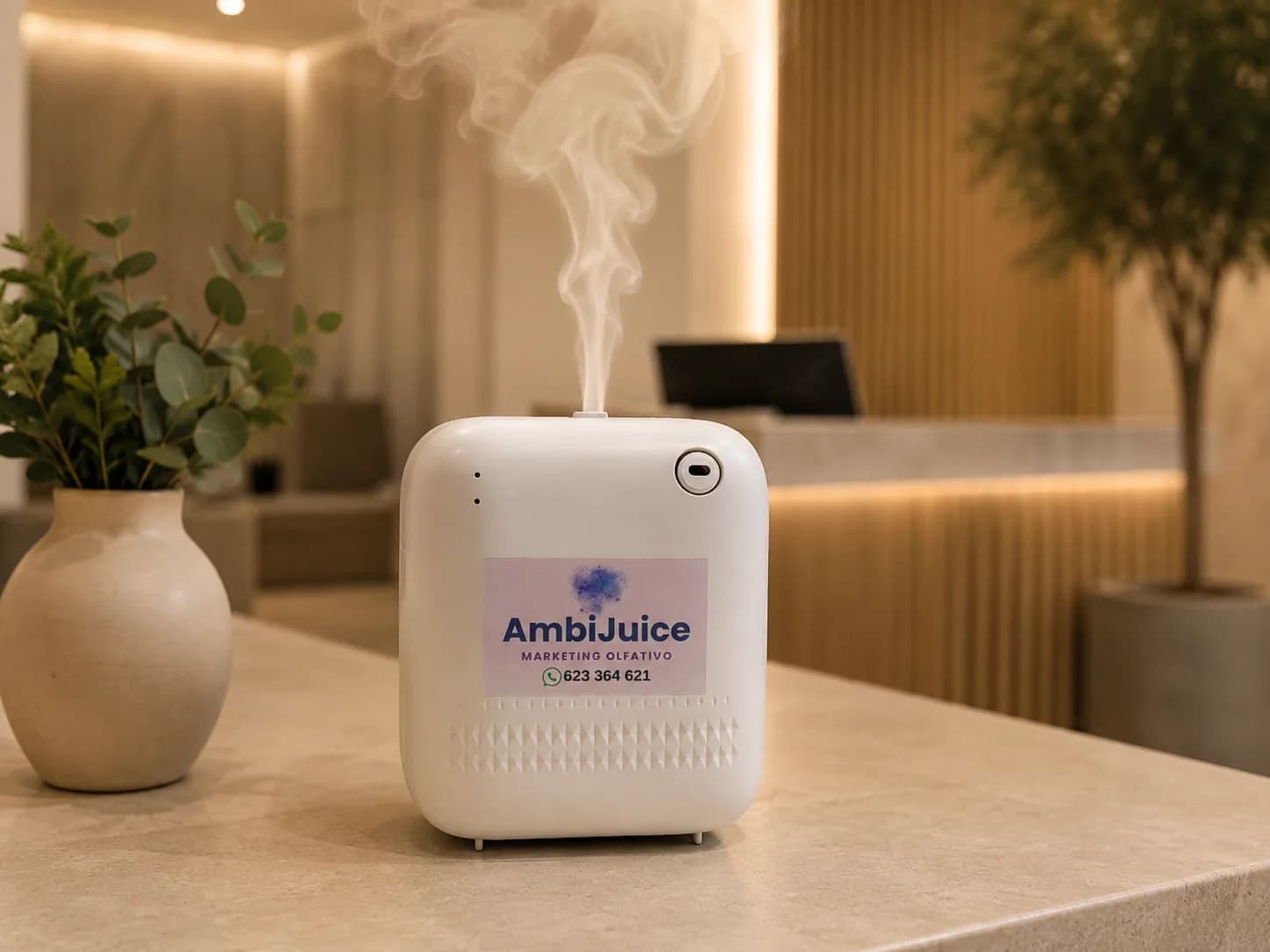 Difusor de aroma en un espacio comercial